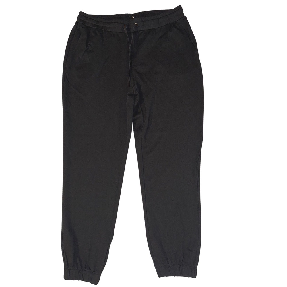 Halara Black Joggers Womens XL Regular Drawstring Elastic Waist Pockets Q0HL3